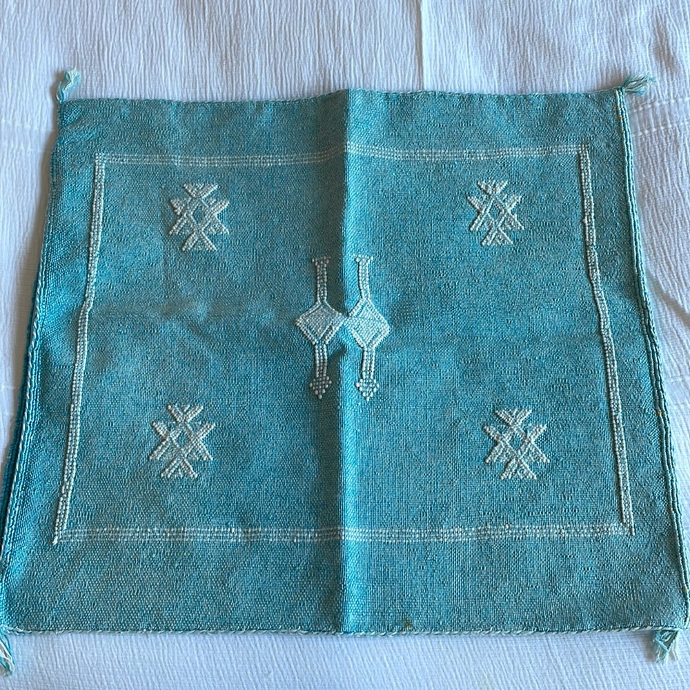 Hand stitched decorative pillow cover from Morrocco